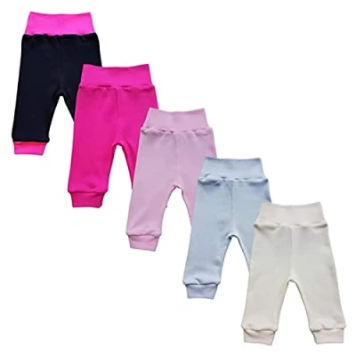Abbildung von MEA Baby Unisex Hose aus 100% Baumwolle im 5er Pack/Pumphose, Babyhose für Jungen Mädchen, Schlupfhose (104, Mädchen2)