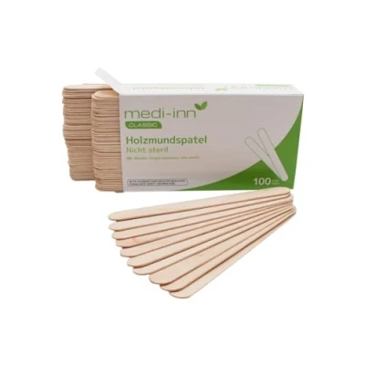 Abbildung von Medi Inn Holzspatel 100 Stück Mundspatel Bastelspatel Größe 150 x 18 1,5 mm