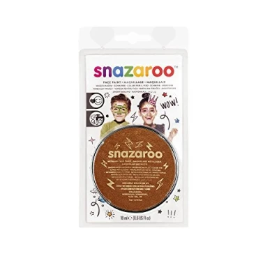 Abbildung von Snazaroo 1119755 Schminkfarbe Kupfer, 18ml Blister hautfreundliche Gesichtschminke auf Wasserbasis, wasservermalbar, parabenfrei, Face &amp; Bodypaint Farbe für Kinder Erwachsene