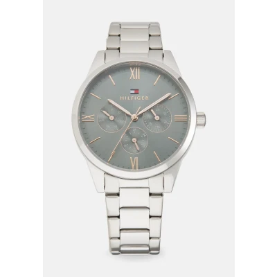 Abbildung von Tommy Hilfiger Camille Uhr silvercoloured/blue, Damen, Größe: One Size, Silver coloured/blue