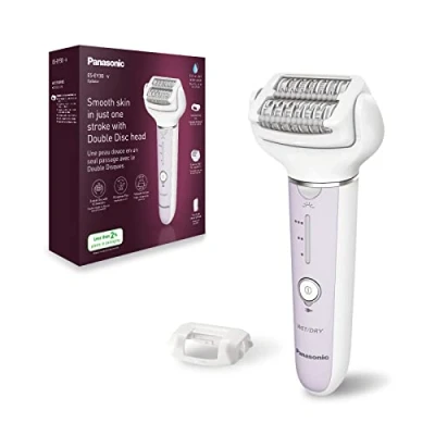 Abbildung von Panasonic ES EY30 V503 Nass/Trockenepilierer, Dual Disc mit 60 Pinzetten, 90 schwenkbarer Kopf, 3 Geschwindigkeiten &amp; LED Licht, 30 Min. Betrieb, kabellos, Haarentferner.