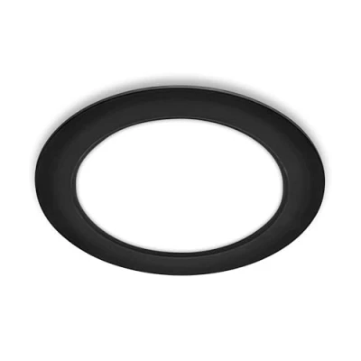 Abbildung von BRILONER 1x LED Einbaustrahler 230V flach, neutralweißes Licht, 12W 1200lm, Spot, Deckenspots, Spots 230V, Einbauleuchten, Einbauspots, Deckenstrahler, 17 x 3 cm (DxH), Schwarz