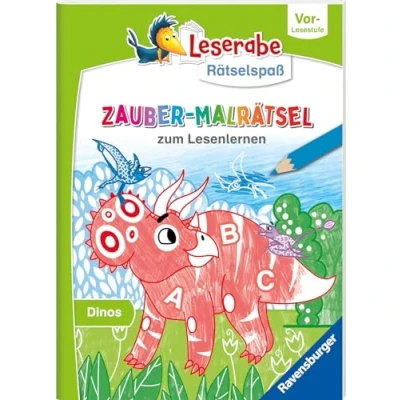 Abbildung von Leserabe Rätselspaß Zauber Malrätsel zum Lesenlernen: Dinos (Vor Lesestufe)