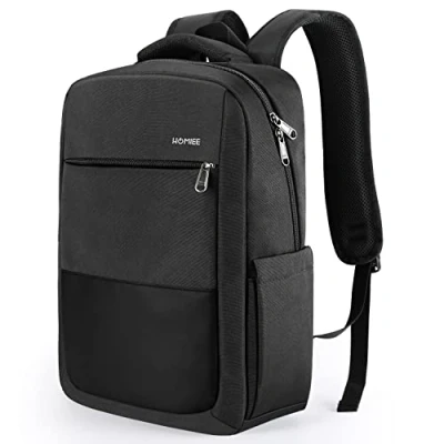Abbildung von HOMIEE Laptop Rucksack, Herren 15.6 zoll Schulrucksack Multifunktion Business Notebook Tasche Wasserdicht mit USB Ladeanschluss für Arbeit Reisen Camping