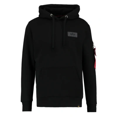 Abbildung von Alpha Industries BACK Print Kapuzenpullover black, Herren, Größe: XXL, Black