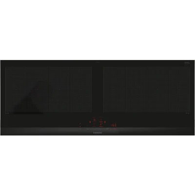 Abbildung von Siemens EX275HXC1E iQ700, Smartes Induktionskochfeld, 90 cm, Schwarz, Mit Rahmen aufliegend, varioInduktion, TouchSlider, Bratensensor Pro Braten ohne Anbrenngefahr