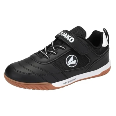 Abbildung von JAKO SH Winger Unisex Fußballschuh Halle für Kinder, Größe: 33, Jet black/white Schuhe