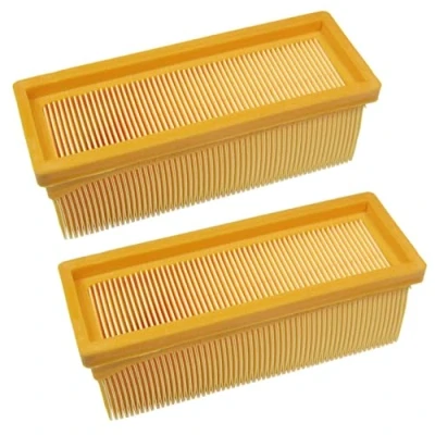 Abbildung von 2x Flachfaltenfilter/Lamellenfilter/HEPA Filter für Kärcher 6.414 498 2501 2501TE 2601 2601plus 3001 SE2001 SE3001 SE5100 SE6100 SE6100plus 3001hot 2701 A2701 2701TE A2731pt 2801 A2801 2801plus A2801+