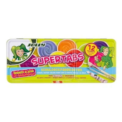 Abbildung von JOLLY Supertabs Schuldeckfarbkasten, 12er Metalletui
