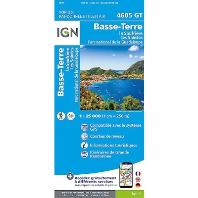 Abbildung von Basse Terre Les Saintes la Désirades 1:25 000: Parc National de Guadeloupe 1:25000 (TOP 25)