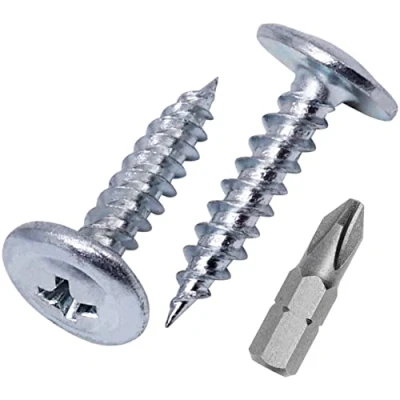 Abbildung von (100 Stück) Verzinkter Stahl 4,2 x 19 mm Holzschrauben, Metallschrauben, Kreuzschlitz modifizierter Halsspannkopf, Selbstschneidend (100, mm)