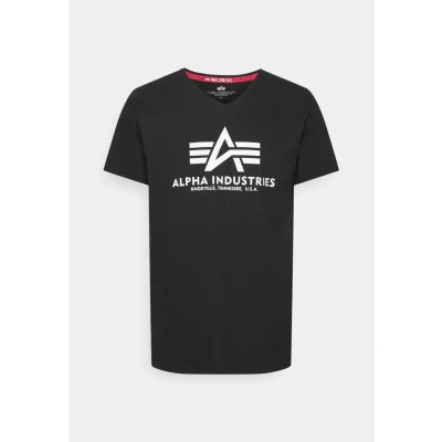 Abbildung von Alpha Industries Herren Basic V Neck T Shirt, Black, M
