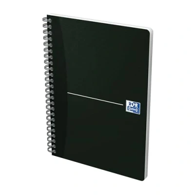 Abbildung von Oxford Spiralbuch A5, Smart black, liniert, 90 Blatt, 5 Stück, 100103627, Black(Spiralbuch ), liniert 6 mm