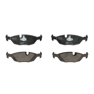Abbildung von BOSCH 0 986 466 751 Bremsbelagsatz Low Metallic mit Kolbenclip BMW: 3 Saloon, Convertible, Touring