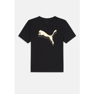 Abbildung von Puma TEE Unisex Tshirt print für Kinder, Größe: 128, Black/gold coloured