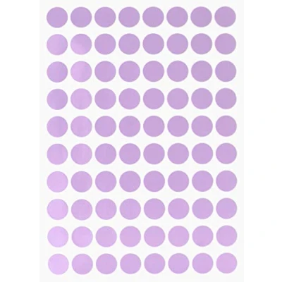 Abbildung von Aufkleber Pastell Lila 13 mm runde Sticker Größe 1,3 cm Klebepunkte 1200 Vorteilspack von Royal Green