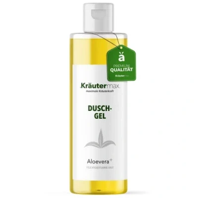 Abbildung von Kräutermax. Aloe Vera Duschgel Reinigungsgel mit Aloevera Gel für Körper und Haare, 250 ml