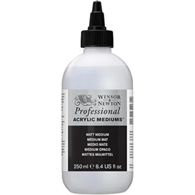 Abbildung von Winsor &amp; Newton 3040936 Mattes Malmittel, verbessert den Farbfluss von Acrylfarben 250ml Flasche
