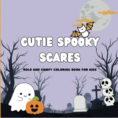 Abbildung von cutie spooky scares: Bold and comfy coloring book for kids