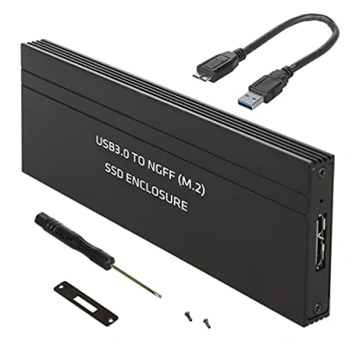 Abbildung von Maclean MCE582 USB 3.0 Festplattengehäuse für M.2 SDD NGFF Festplatten bis zu 5Gbps Externes SSD Gehäuse 2230/2242/2260/2280mm Adapter Unterstützt UASP Plug &amp; Play