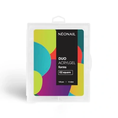 Abbildung von NEONAIL Duo Acrylgel Forms Dual Nail Set 120 Stück Nageltips Poly UV Gel Falsche Nägel Duale Nagelformen 12 Größen zur Auswahl für Nagelverlängerungen