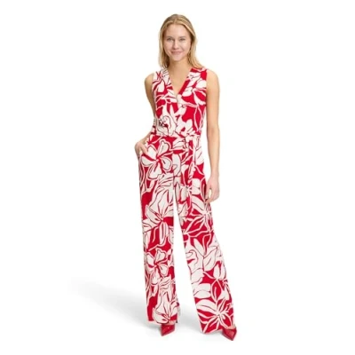 Abbildung von Vera Mont BINDEGÜRTEL Jumpsuit, Damen, Größe: 44, Rot weiß