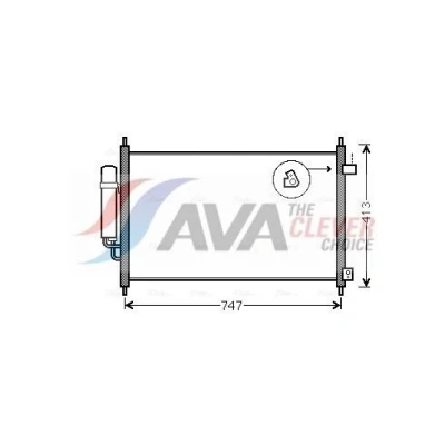 Abbildung von PRASCO HD5233D Klimakondensator mit Trockner 15,5 10,2 Aluminium 746 R 134a