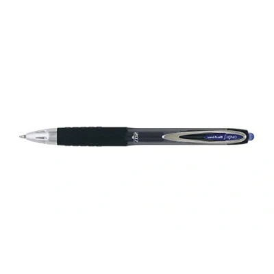 Abbildung von Uni ball SigNo 207 Tintenroller versenkbare Mine 0,7 mm F Spitze 0,4 Strichbreite 12 Stück blau