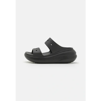 Abbildung von Crocs Classic Crush Pantolette hoch, Größe: 41 42, Black Kunststoff
