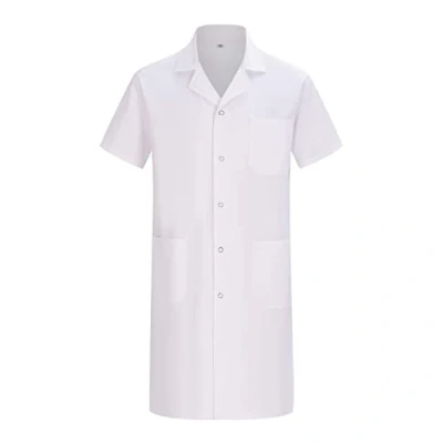 Abbildung von MISEMIYA Unisex Laborkittel Sanitary Uniform Medical Kittel Apothekenkittel Ref: Q8162 Small, Weiß