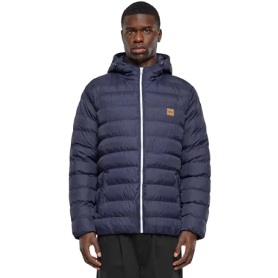 Abbildung von Urban Classics Basic Bubble Jacket Winterjacke, Herren, Größe: Large, Navy/white/navy