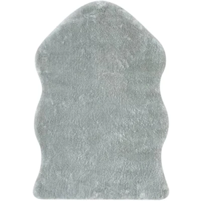 Abbildung von andiamo Teppich Lambskin Kunstfell flauschiger Schlafzimmer geeignet als Bettvorleger oder Fellteppich Wohnzimmer Lammfellimitat pflegeleicht 55 x 80 cm weiß