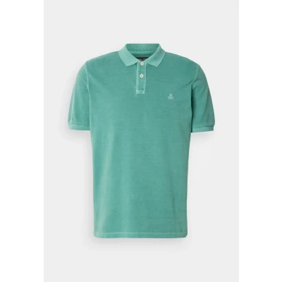 Abbildung von Marc O&#039;Polo Short Sleeve Slits AT HEM Embroidery Poloshirt, Herren, Größe: 3XL, Eucalyptus