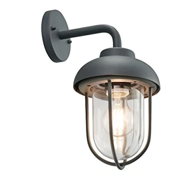 Abbildung von Trio Leuchten Außen Wandleuchte Duero 202760142, Aluminium Druckguss anthrazit, Glas klar, exkl. 1x E27