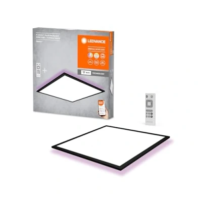 Abbildung von LEDVANCE LED Deckenleuchte schwarz, 30W, 1700LM, 3000 6500K, 100x25 cm, Wandleuchte dimmbar, RGB Technologie, Smart+ Planon, steuerbar über App oder Sprachassistenten wie Alexa Google,