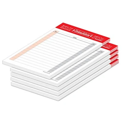 Abbildung von PRICARO Einkaufsliste &quot;Typo&quot;, magnetisch, rot, A6, 50 Blatt, 5 Stück