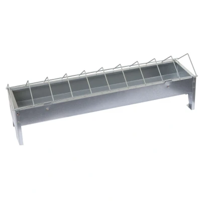 Abbildung von Kerbl Futtertrog verzinkt, für Huhner Metall 50x10cm