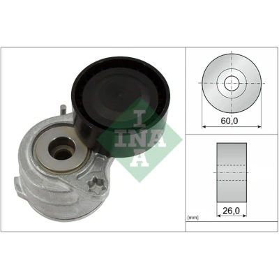 Abbildung von INA 534 0653 10 Spannarm, Keilrippenriemen PEUGEOT: 308 SW 2, 5008 I, CITROËN: C4 Grand Picasso 2