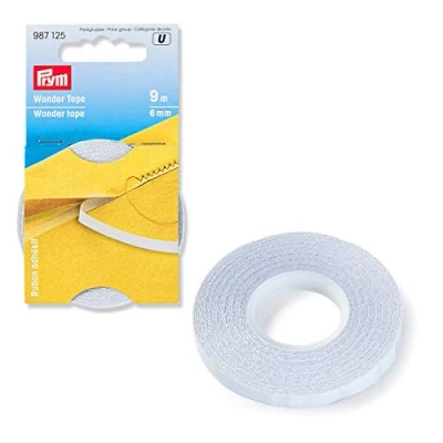 Abbildung von Prym 6 mm 9 m Wonder Tape, Polyester, transparent 6,5 x 0,6 cm