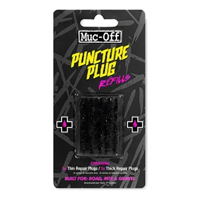 Abbildung von Muc Off Puncture Plug Nachfüllpacks Set mit 5 Dicken und Dünnen Reifenstopfen zur Verwendung dem Reifenreparaturset Fahhrad Flickzeug Geeignet für Schlauchlose Fahrradreifen