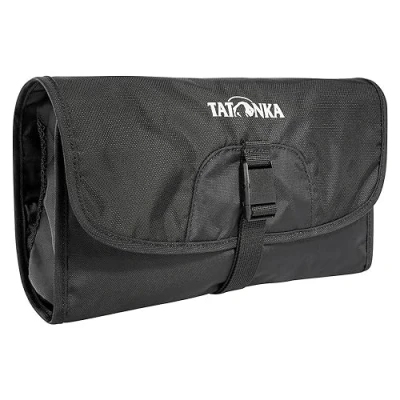 Abbildung von Tatonka Small Travelcare Kulturbeutel Flache Waschtasche zum Aufhängen mit Fächern und Spiegel Black 25 x 17 4 cm