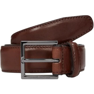 Abbildung von Tommy Hilfiger Herren Gürtel Hudson Leather 3,0 cm Ledergürtel, Braun (Coffee Bean), 100