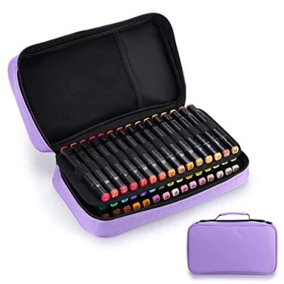 Abbildung von BTSKY 60 Slots Marker Etui mit Griff, Lila