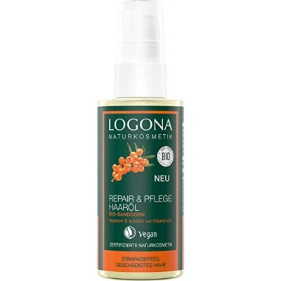 Abbildung von LOGONA Naturkosmetik Repair &amp; Pflege Haaröl Bio Sanddorn, Intesive für trockenes, Geschädigtes Haar, Reapriert, 75 ml