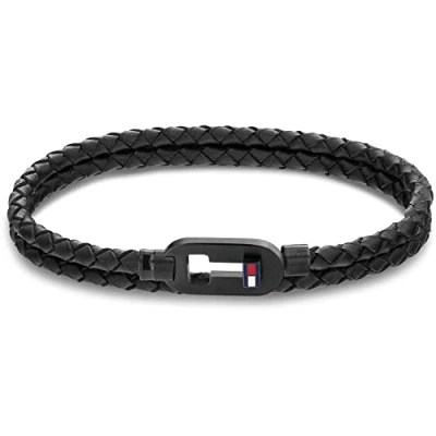 Abbildung von Tommy Hilfiger Jewelry Armband für Herren aus Leder Schwarz 2790386