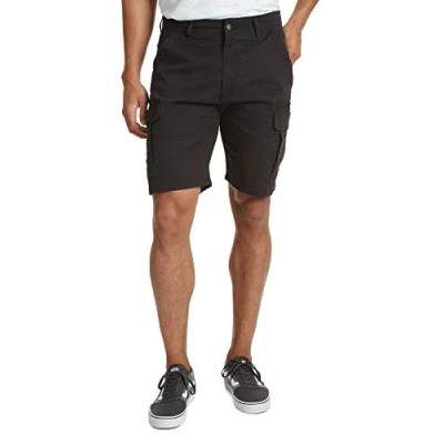 Abbildung von Wrangler Authentics Herren Klassische Stretch Cargo lockerer Passform Shorts, Schwarzer Köper, 49