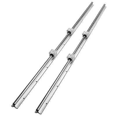 Abbildung von VEVOR Linearführung Linearschiene 2 Stk. SBR20 1500mm Kohlenstoffstahl Aluminium Führungsschiene mit 4 SBR20UU Gleitblöcke Linearlager Lagerblock CNC Teile für 3D Drucker Fräs /Drehmaschine