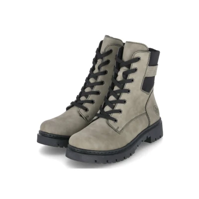 Abbildung von Rieker Schnürstiefelette, Damen, Größe: 37, Khaki Schuhe