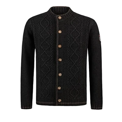 Abbildung von Stockerpoint Herren Anton Trachtenstrickjacke, anthrazit, 54