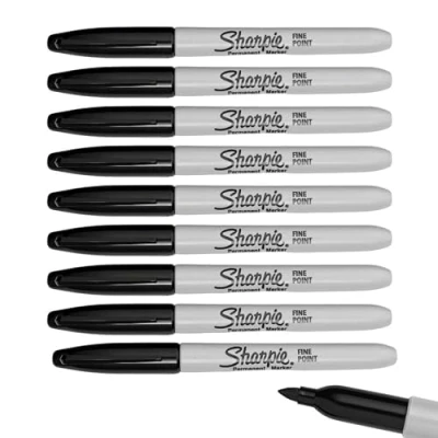 Abbildung von Sharpie 9 x Permanent Marker, feine Spitze, lose Packung